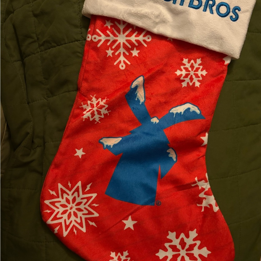Exclusive Dutch bros Red and Blue Holiday Stocking! December 2025